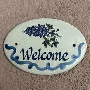 8” Oval Door Welcome Plaque Louisville Stoneware
